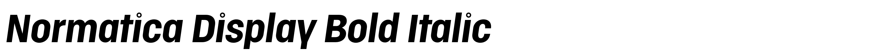 Normatica Display Bold Italic